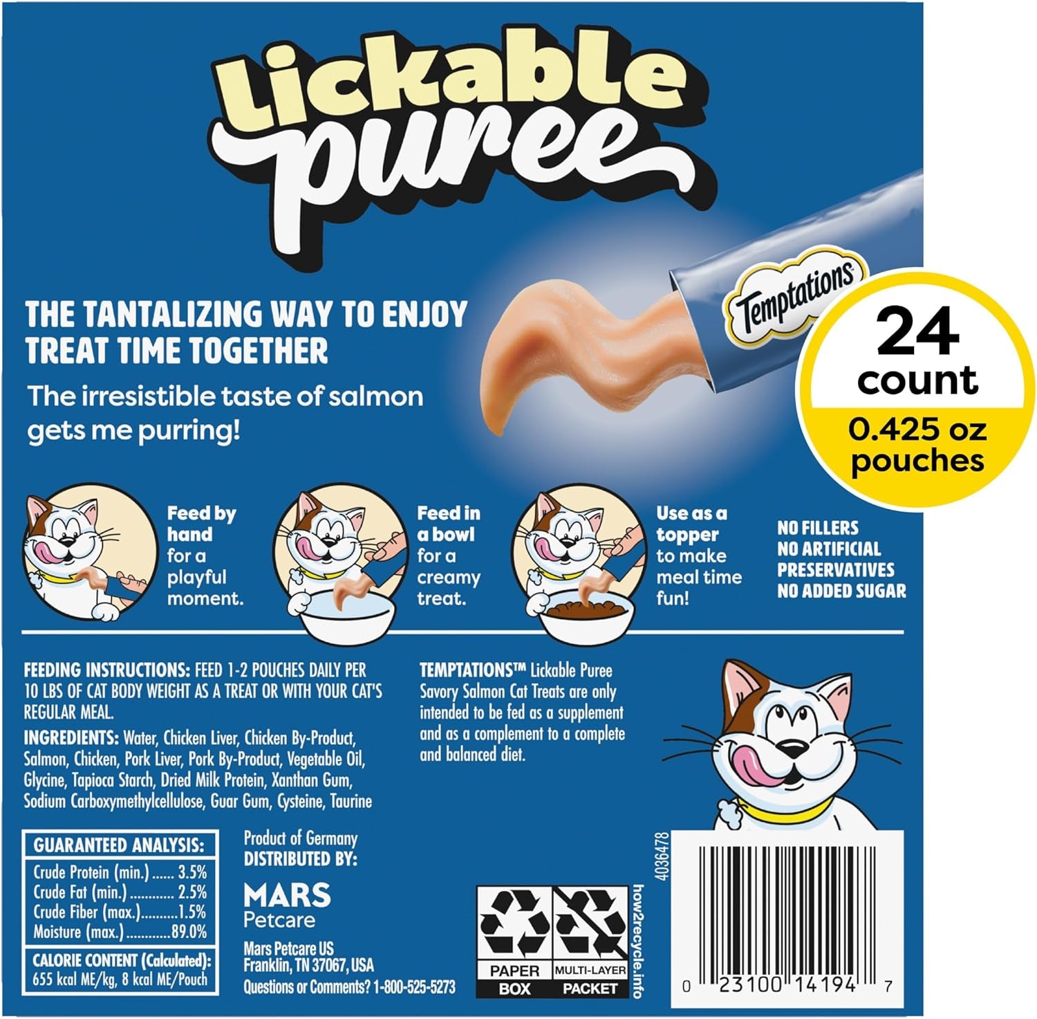 Creamy Puree Squeezable Lickable Cat Treats