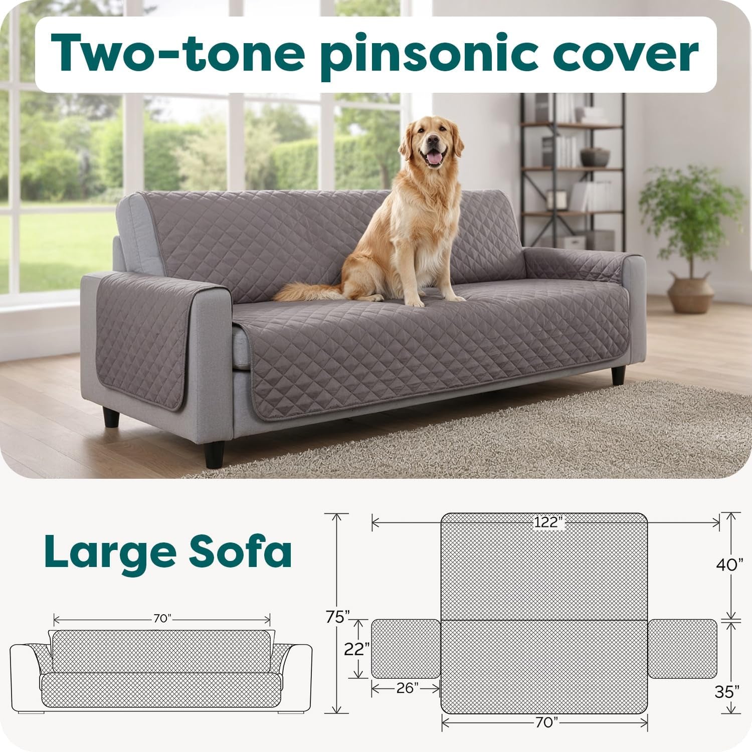 Water-Resistant Sofa Cover for Dogs & Cats