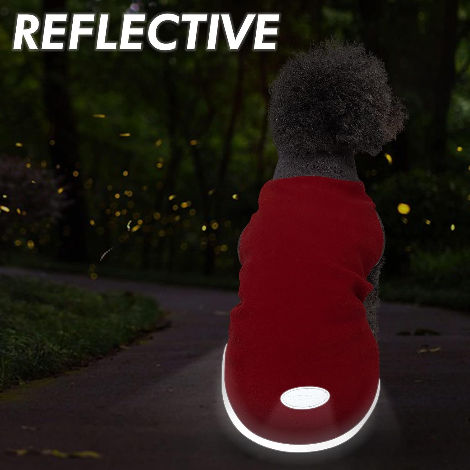 2 Pack Dog Fleece Sweater Stretchy Sweatshirt with Reflective Stripe 