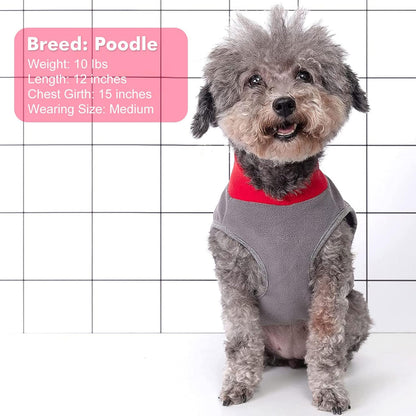 2 Pack Dog Fleece Sweater Stretchy Sweatshirt with Reflective Stripe 