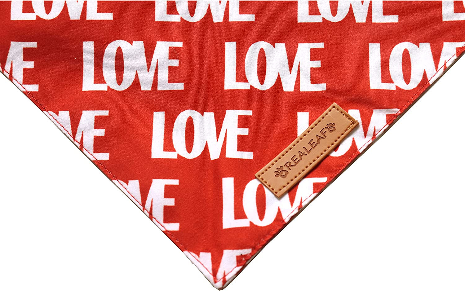 2 Pack Triangle Reversible Love Pet Scarf, Premium Durable Fabric Bandana for Medium and Large Dogs (Large)